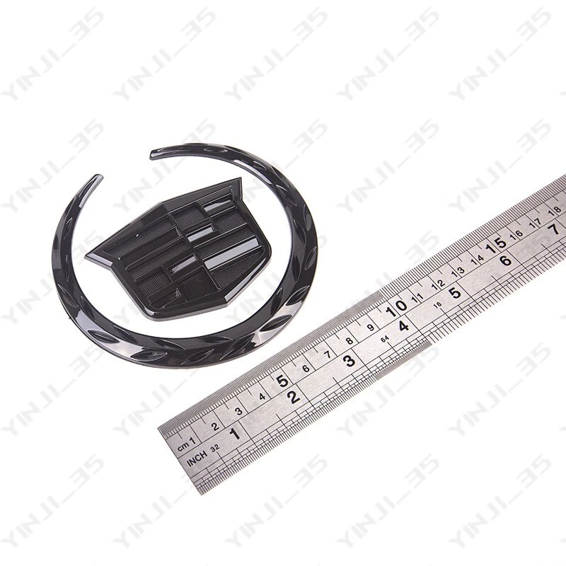 Emblema maletero trasero Cadillac Escalade, ATS, CTS, DTS, SRX, STS - negro Foto 3 de 3