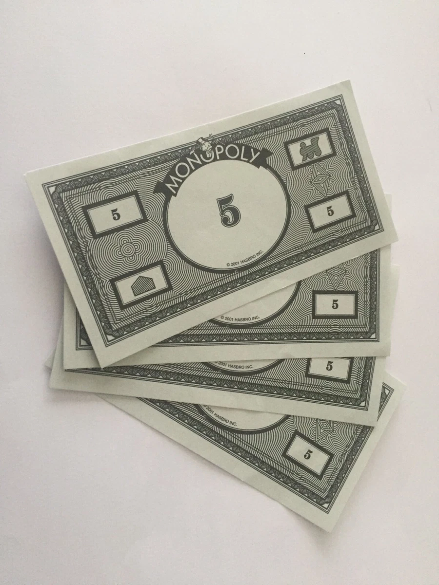 Lot De 4 Billets De 500 Monopoly - Pièces Détachées D'occasion (Édition 2001, Hasbro)