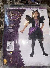 Rubies Pretty Bat Child Costume - Velvet Dress, Wings, Acc. Size Lg 12-14 NEW