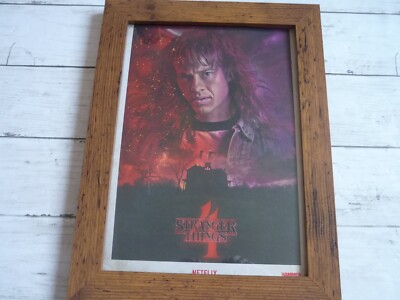 gerahmter A4 Original Metall Hammerdruck Eddie Munson Staffel 4 Stranger Things