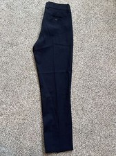 Armani Collezioni Women  s Virgin Wool Navy Blue Pants US Size 8 defect  625