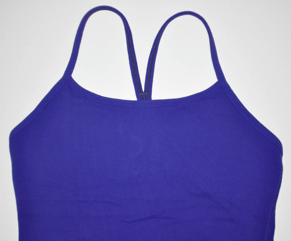 Camiseta sin mangas de entrenamiento para mujer Lululemon azul oscuro espalda cruzada (ish) talla 4 EXCELENTE Foto 2 de 4