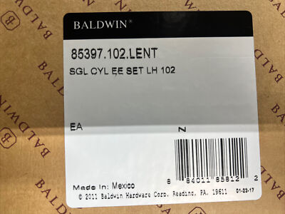 Baldwin 85397.102.LENT Single Cylinder EE Lft Full Bronze Palm Springs ...