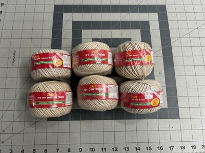 6-pack lot Do it Best #21 x 360' Natural Cotton Twine #15 x 440 String #24 x 280