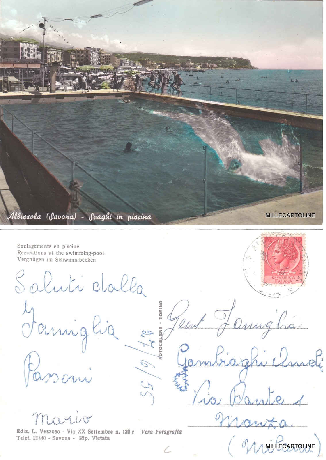 # ALBISSOLA: SVAGHI IN PICINA 1955