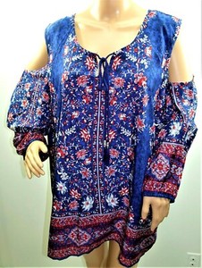 red cold shoulder top plus size