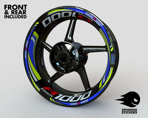 Wheel Stickers for Suzuki GSX-R 1000 Rim Tape Motorcycle Decals Graphics 17"
