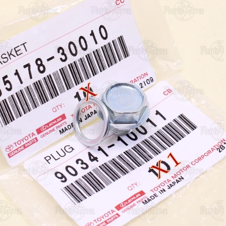 Juego de tapones y juntas de drenaje de transmisión originales Toyota Lexus Tacoma GS460 IS F Foto 2 de 4