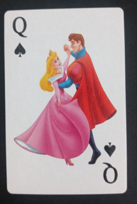 Disney Princess Playing Card Aurora Prince Phillip Queen Spades