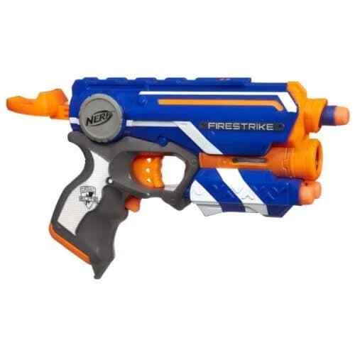 Pistola bláster Nerf Elite Firestrike con 3 dardos de espuma de Hasbro NUEVA - Imagen 6 de 9