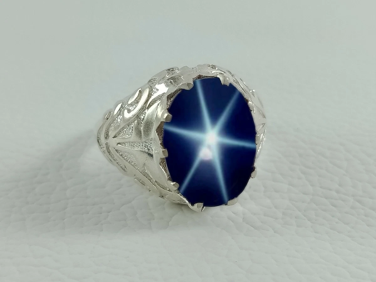 Star sapphire silver ring clearance