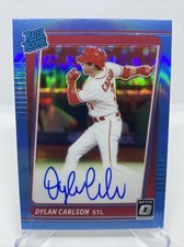 2020 Donruss Optic Dylan Carlson Rated Rookie Light Blue Prizm Auto # /35