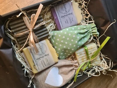 EVSENSE Luxurious natural UK handmade SOAP Christmas Gift Set vegan skincare pure shea