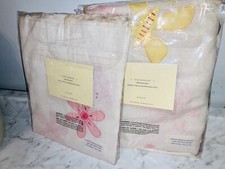 Pottery Barn Kids Pink White Butterfly Sheer Curtain 84  Inches