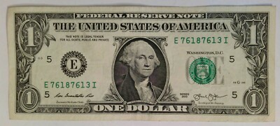 リピーター様⭐️かさね Trip Repeater Fancy FRN $1 E76187613I -Crisp- Great Serial Number
