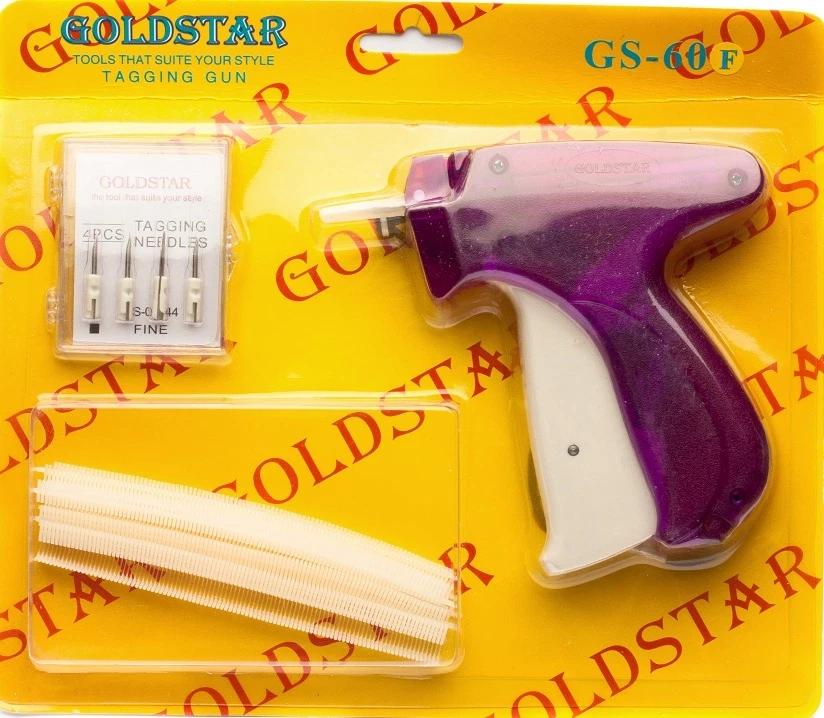 GOLDSTAR Quilter's Basting Gun 1 gun , 5 needles and 500 1/4" fine tagging gun fasteners