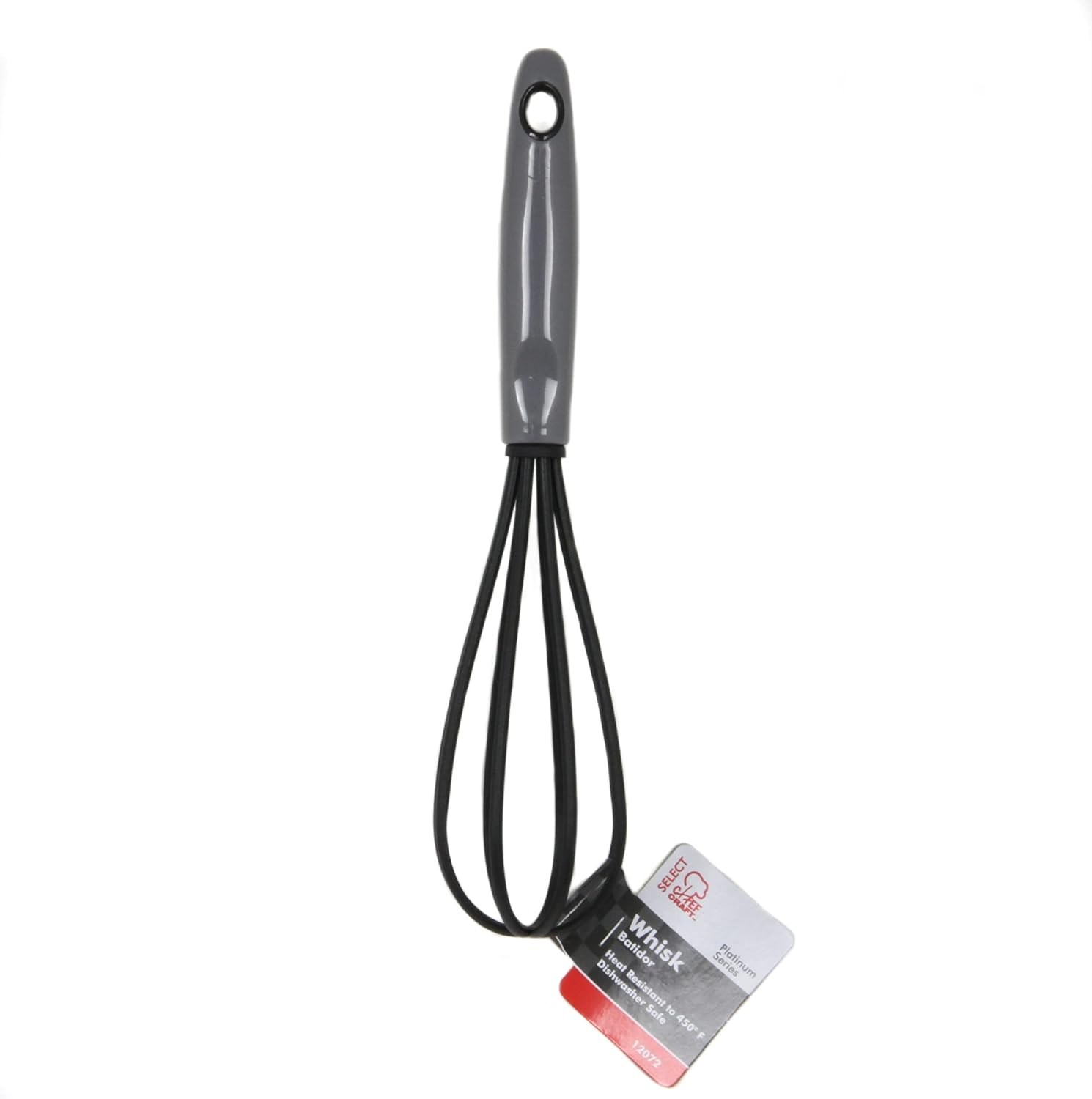 Select 10.5" Gray Nylon Whisk – Heat Resistant Sturdy Kitchen Cooking Tool
