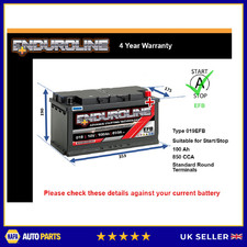 EFB Battery fits MASERATI LEVANTE QUATTROPORTE GRECALE MC20 019 EFB New