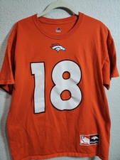 NFL Majestic Denver Broncos Peyton Manning 18 Orange Large t-shirt.