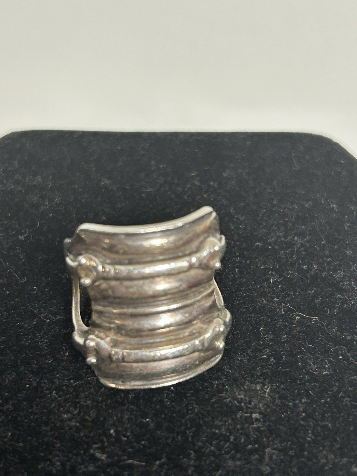 Viking Ring Wide Solid Sterling Silver Size 7 - image 5