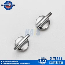 (2) 74007918 Chrome Stove Burner Knob Replacement For Jenn Air Oven Control Knob