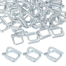 25 Pcs Galvanized Wire Buckle, Fit for 1/2 Inch/13mm Width Cord Strapping