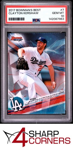 2017 BOWMAN'S BEST #7 CLAYTON KERSHAW DODGERS PSA 10