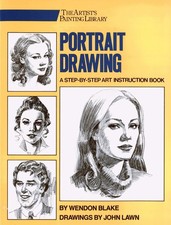 Portrait Drawing: A Step-By-Step Art Instruction Book Artist's Painting Libr...
