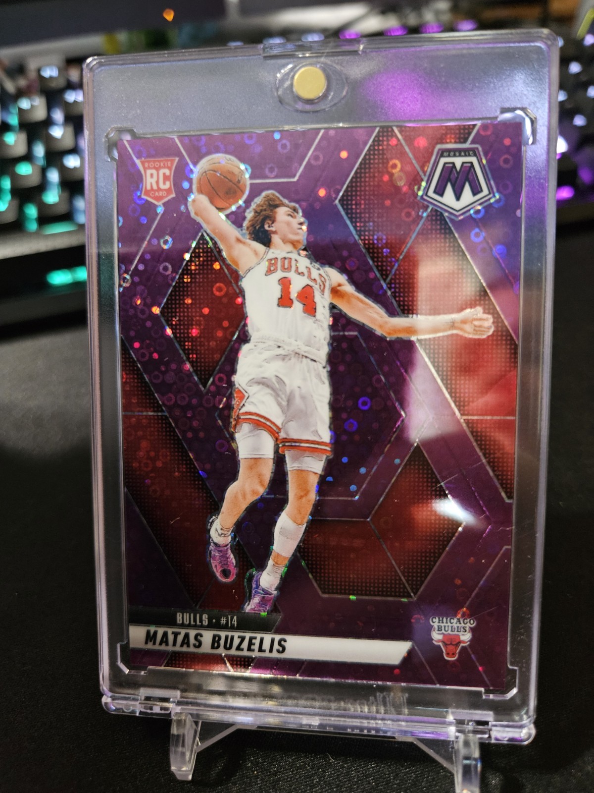 Matas Buzelis 2024-25 Panini Mosaic - Fast Break Purple True Rookie /50 RC #223