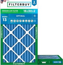 Filterbuy 16x30x2 MERV 13 Air Filter Replacement HVAC Furnace