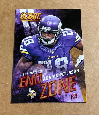 2014 Score # DE5 Adrian Peterson Destination Endzone Red Minnesota Vikings