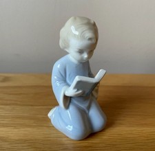 Vintage Metzler and Ortloff Child Reading Book Porcelain Figurine Made Germany