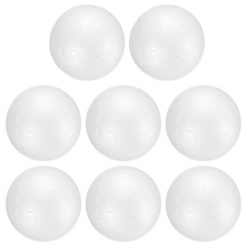 8 Pcs White Foam Balls, 3 Inch Polystyrene Solid Round Balls DIY Craft Foam