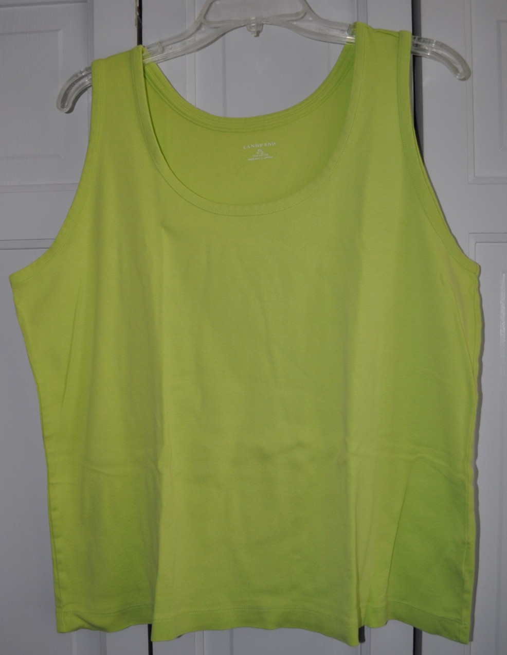 Lands' End Women's XL (18-20) Tank Top - Green - 100% Cotton