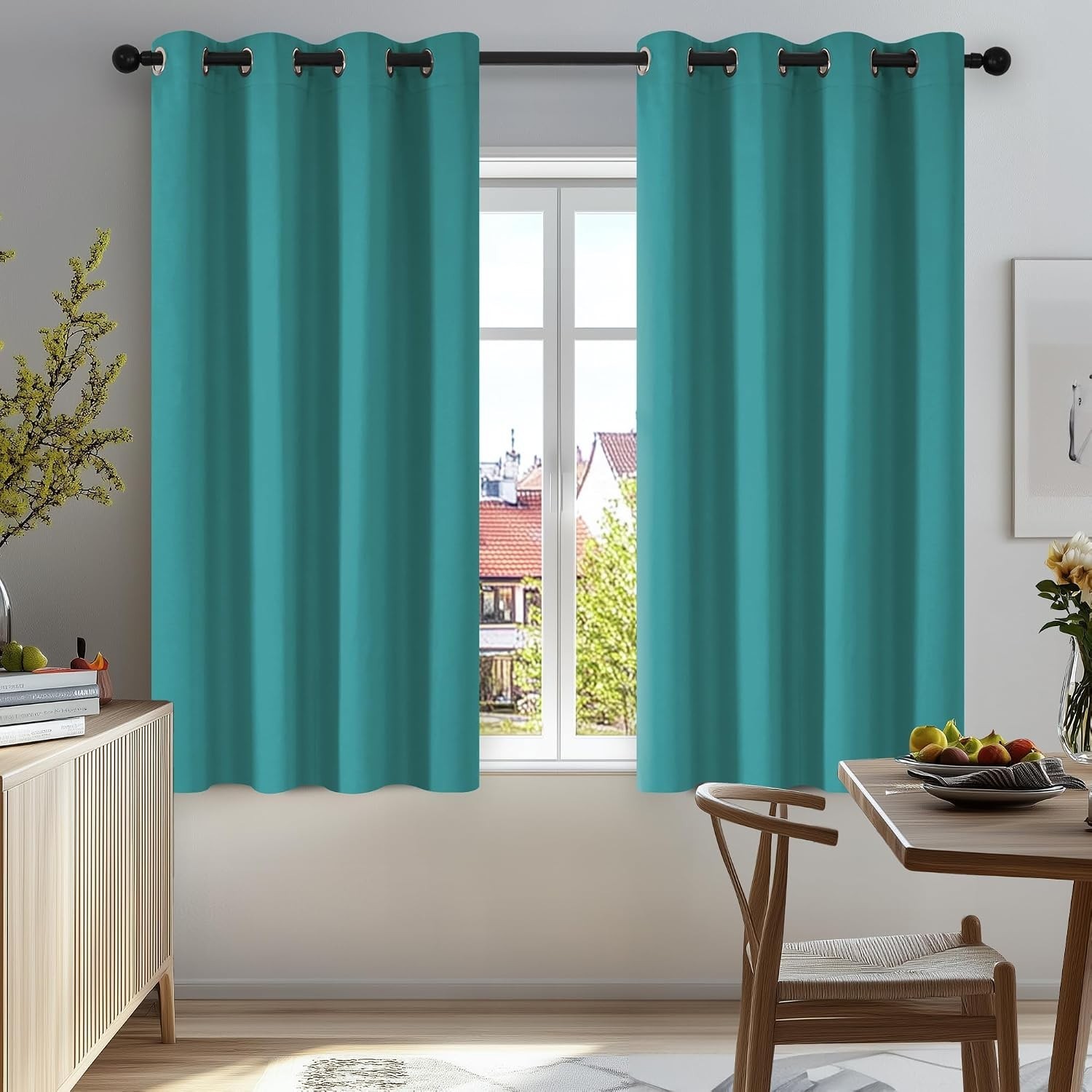 Deconovo Super Soft Solid Thermal Insulated Eyelet Blackout 46x54in 2 Panels New