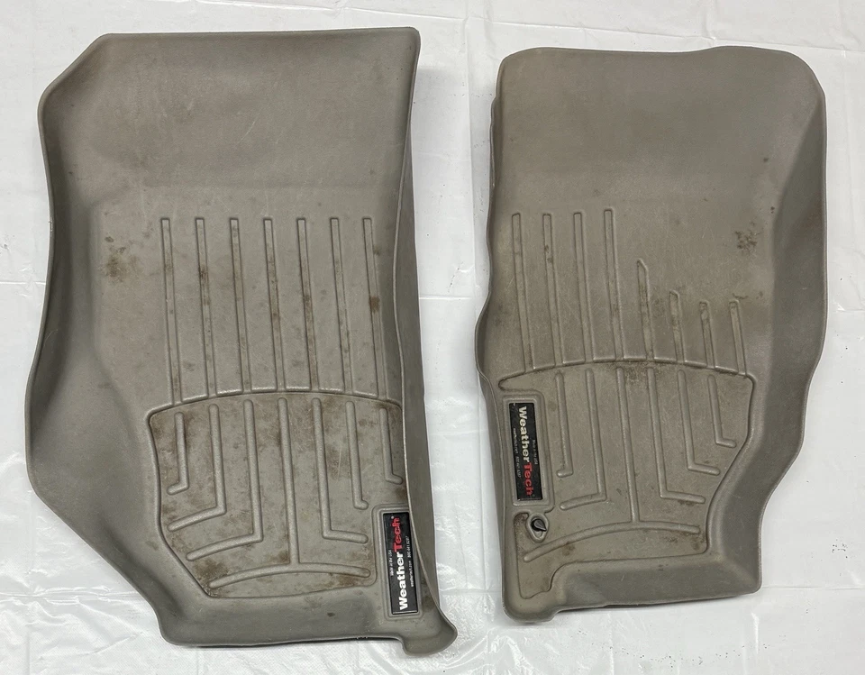 Jeep Liberty WeatherTech FloorLiner Lh Rh Pair 1st Row GRAY Front Mats 02-07 Foto 2 de 4