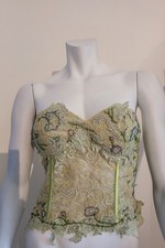 Jovani Green Embellished Lace Corset Bodice/Bustier, New, Size 6