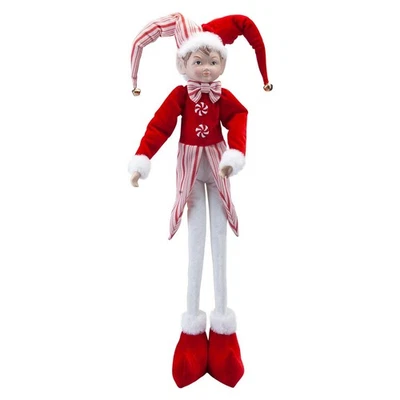 VFM E-STORE Christmas Standing Elf Decoration 66cm x 14cm Red X 1