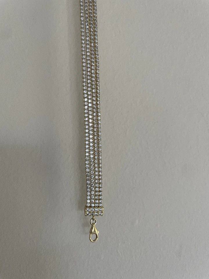 Multi Row Vermeil Tennis Bracelet - Image 4 of 4