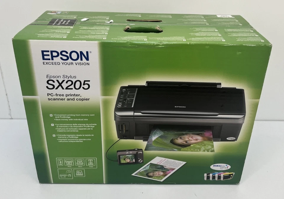Epson Stylus SX205 A4 Colour Multifunction Inkjet Printer C11CA21317 - Image 2 of 4