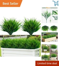 20pcs Fake Outdoor Grass Plants Greenery UV Resistant Faux Plastic Decor