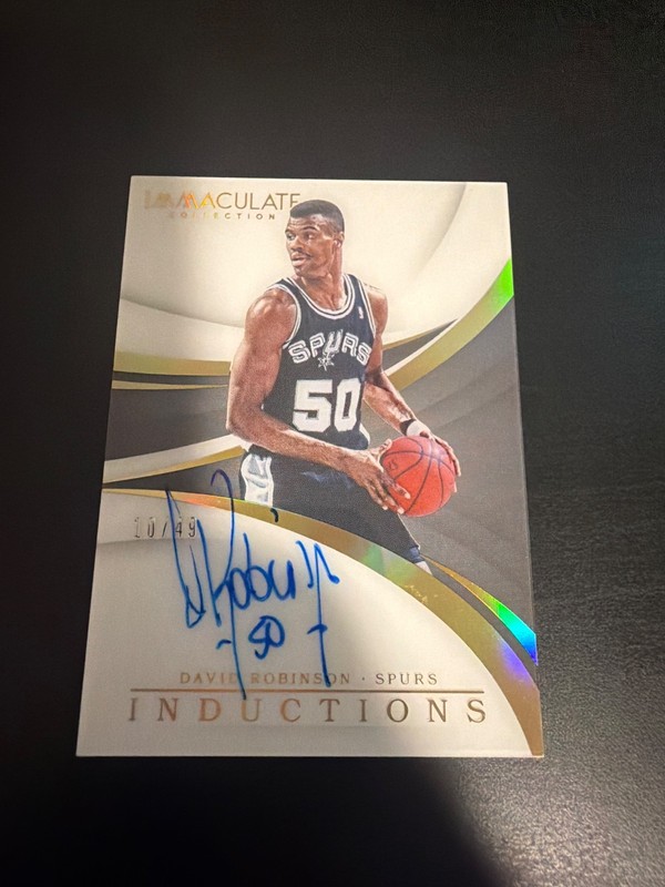 2018 Immaculate Collection Inductions David Robinson Auto /49 #IND-DRS