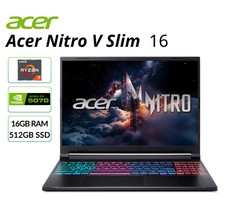 Acer Nitro V Slim 16" Gaming Laptop NVIDIA RTX 5070 16GB RAM 512GB SSD AMDRyzen7