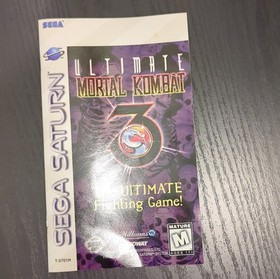 Ultimate Mortal Kombat 3 Williams Sega Saturn Complete with Case & Manual