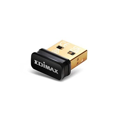 Edimax Wi-Fi 4 802.11n Adapter for PC N150 Nano USB Adapter, 150Mbps, Black 