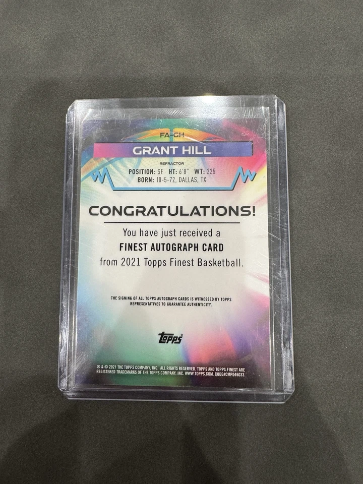 2021 Topps Finest - Finest Autographs #FA-GH Grant Hill (AU) - Image 2 of 2
