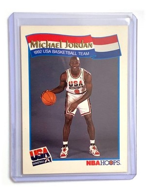 1991-92 NBA Hoops Michael Jordan Card #55 1992 USA Basketball Team