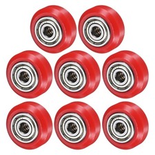 8Pcs 3D Printer Rollers V Slot 0.94" POM Pulley Wheel 625ZZ for 3D Printer Red