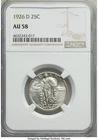1926-D STANDING LIBERTY QUARTER DOLLAR NGC AU-58