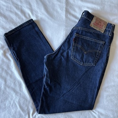Levis 522 Jeans Euro Modell Herren W32 L32 blau Denim Taper Ind Wash UK Made 522-02